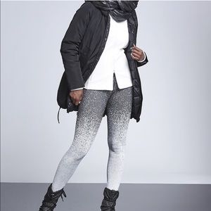 Athleta Flurry Base Ombre Tights Black White S